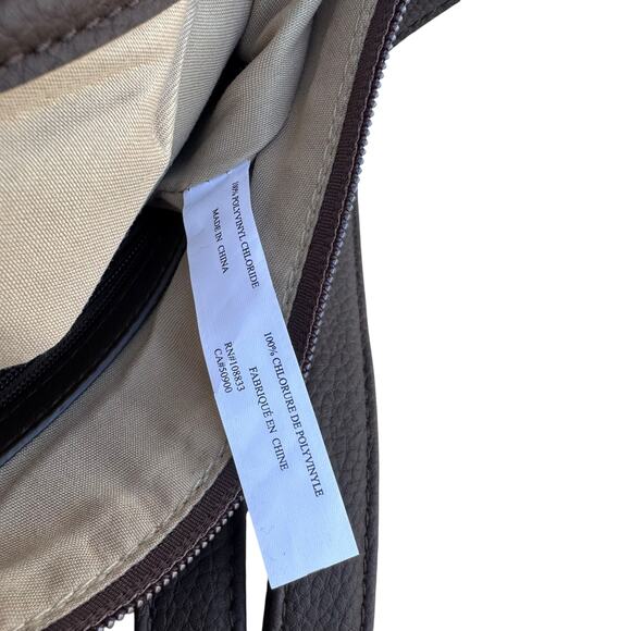 New Taupe Brown Faux Leather Crossbody Bag Adjustable Strap Stylish & Versatile - Picture 8 of 8